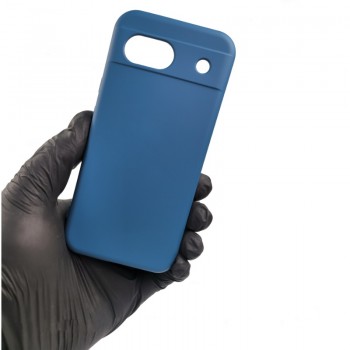 Liquid Air silikoninis mėlynas dėklas - su kameros apsauga (Google Pixel 8A)